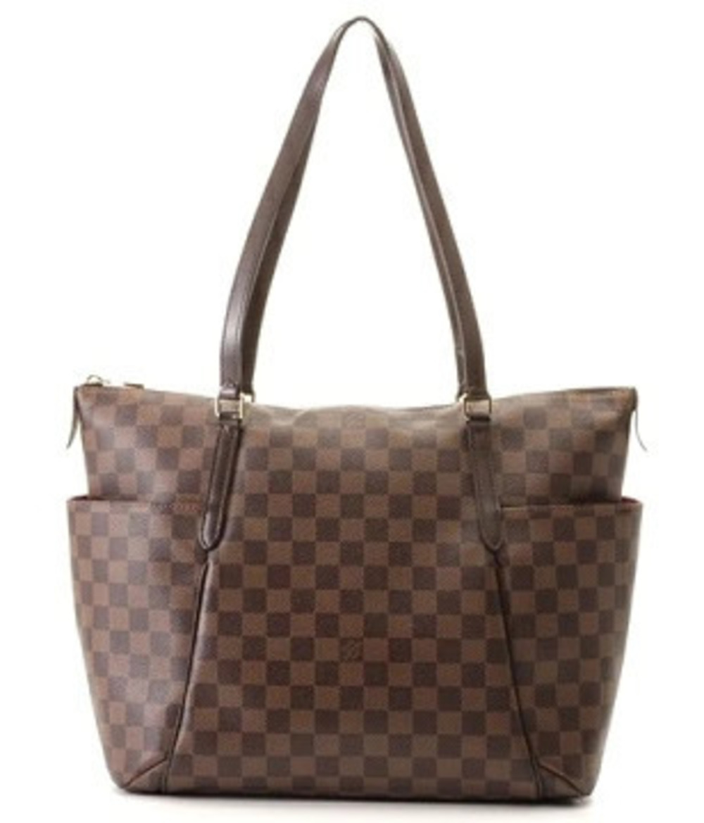 LOUIS VUITTON Totally Tote Bag Damier Ebene Brown around